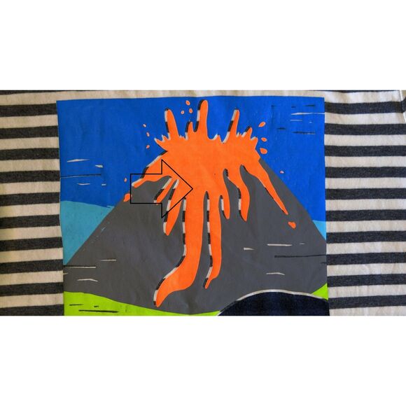 Mini Boden boys short sleeve stripe grey orange volcano surfing t-shirt top 9 10 - Picture 2 of 5